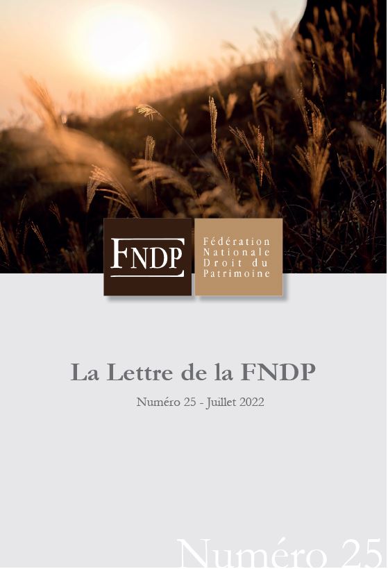 La lettre n°25 de la FNDP